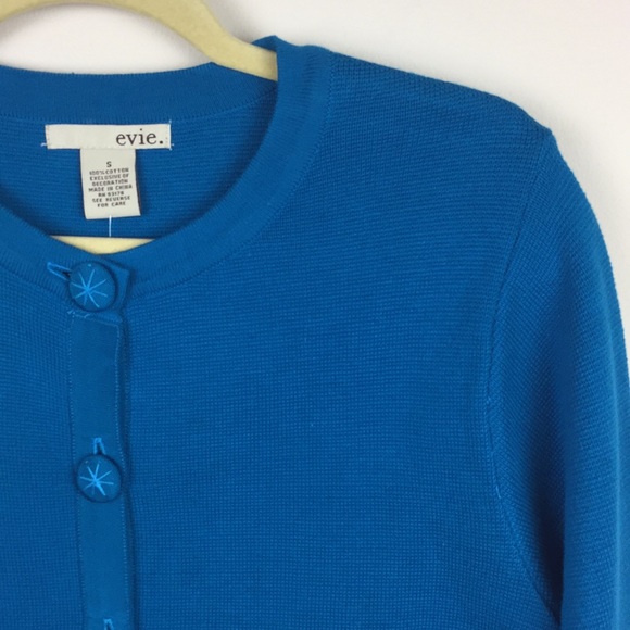 evie. - Button Down 3/4 Length Sleeve Sweater - Picture 2 of 5